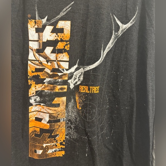 Realtree Men’s Long Sleeve T-shirt Size Large Hunting Camo Deer Grey - Picture 3 of 7